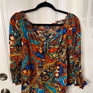 Colorful Abstract Women's Top